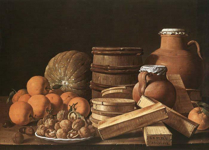 MELeNDEZ, Luis Still-Life with Oranges and Walnuts